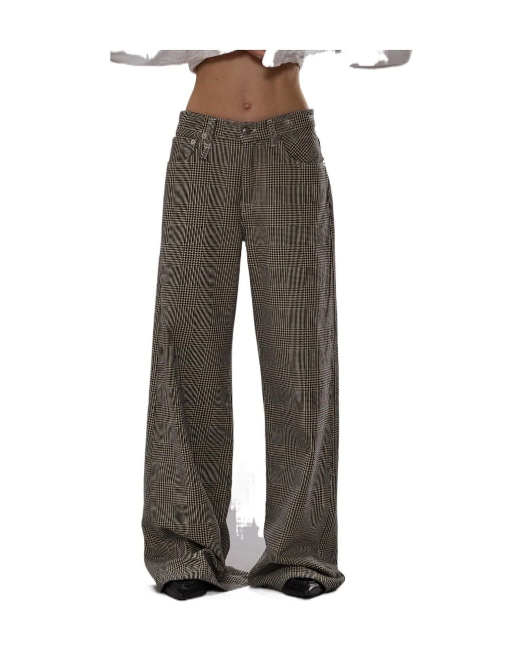 R13 Gray Relaxed Flared Leg Five Pocket Jean