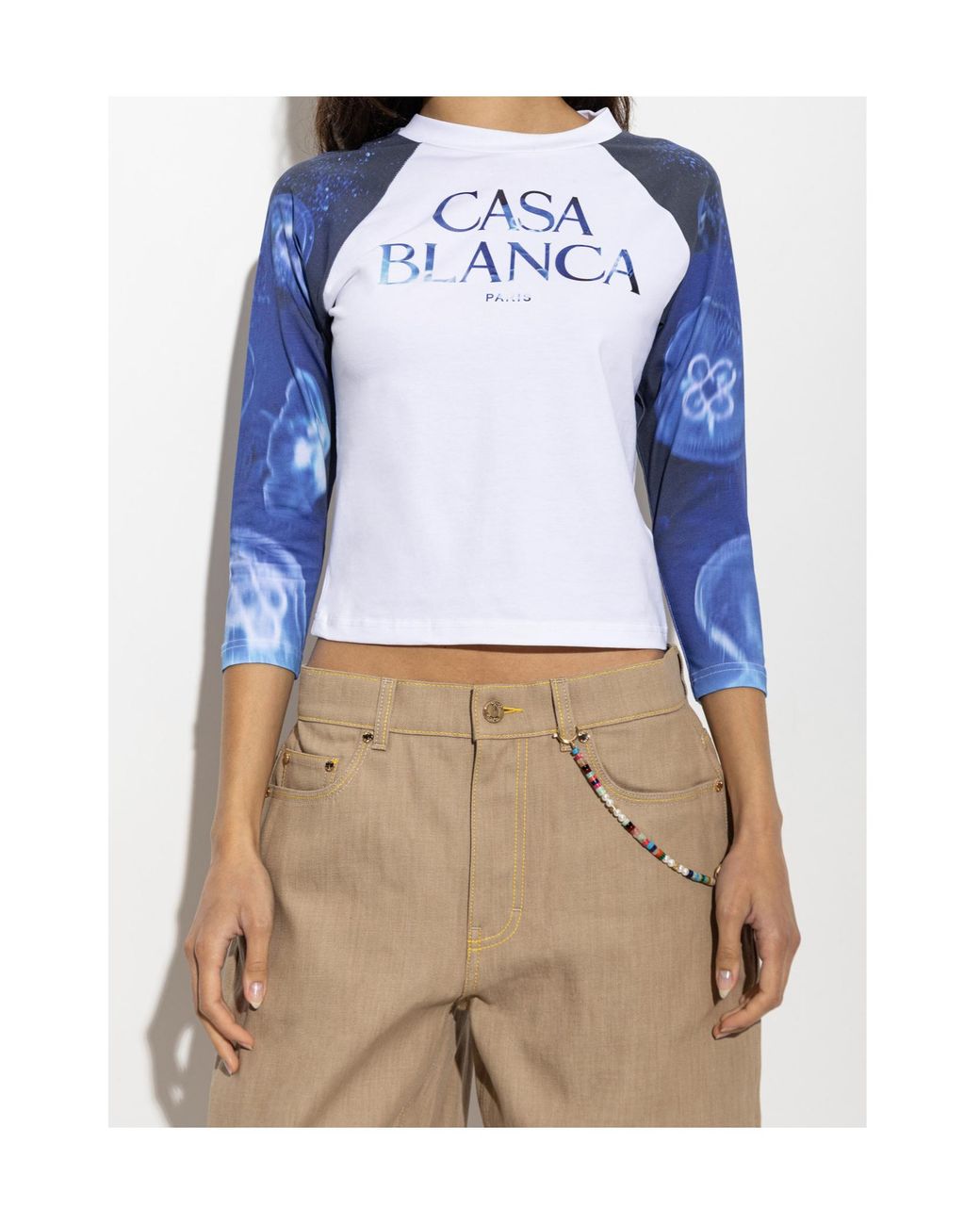 Casablanca Blue Long-Sleeve T-Shirt