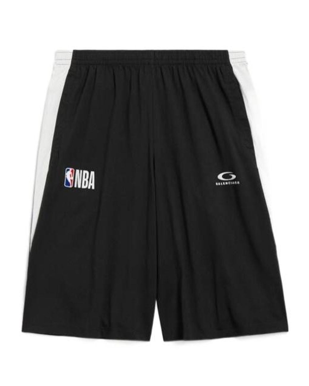Balenciaga Black Nba Logo Basketball Shorts for men