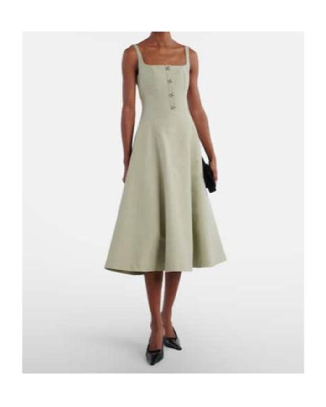 Altuzarra Natural Orrie Cotton-Blend Midi Dress