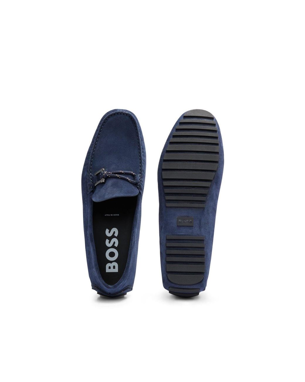 Boss Blue Driver Moccasin Shoes for men