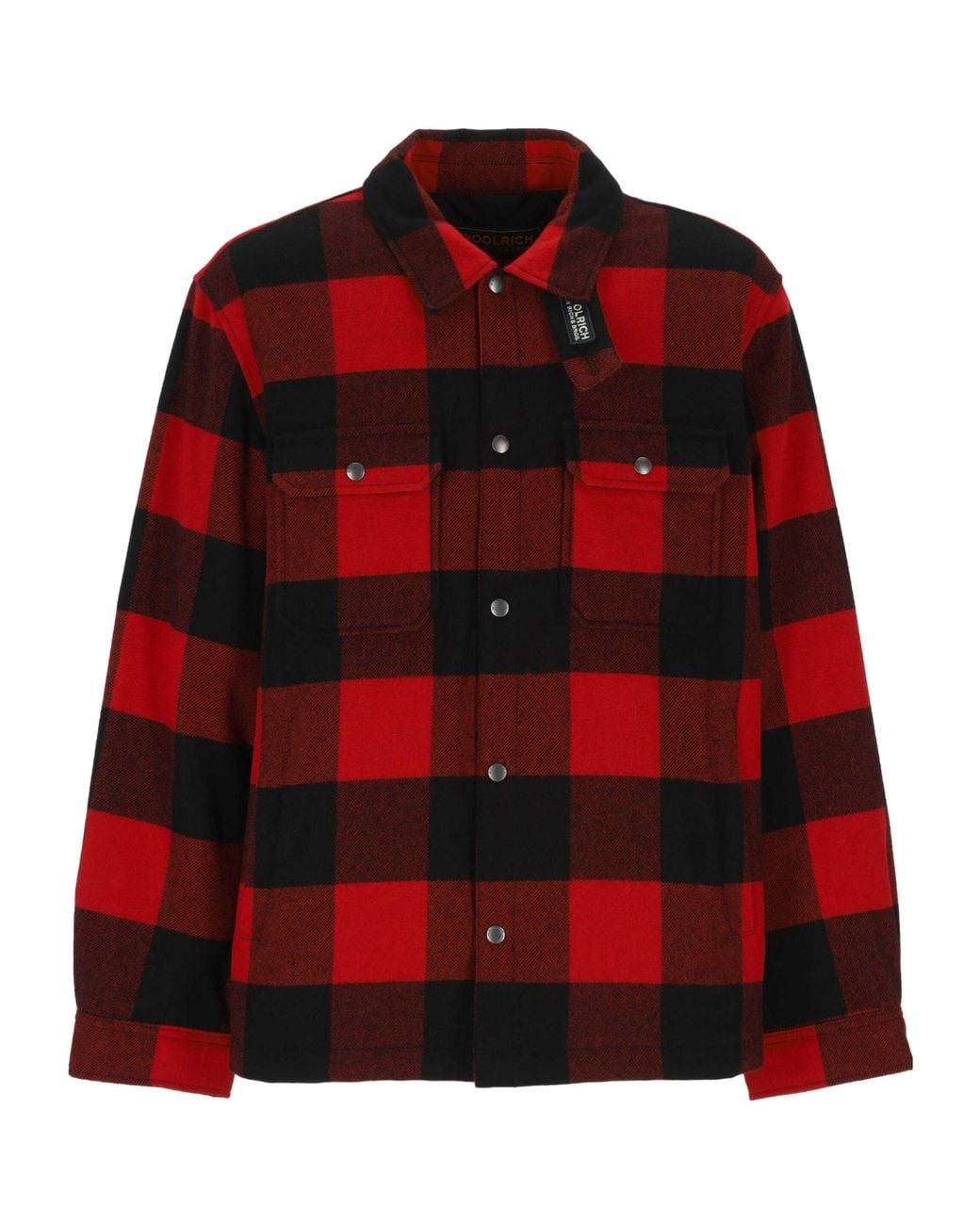 Woolrich Red Checked Overshirt Jacket for men