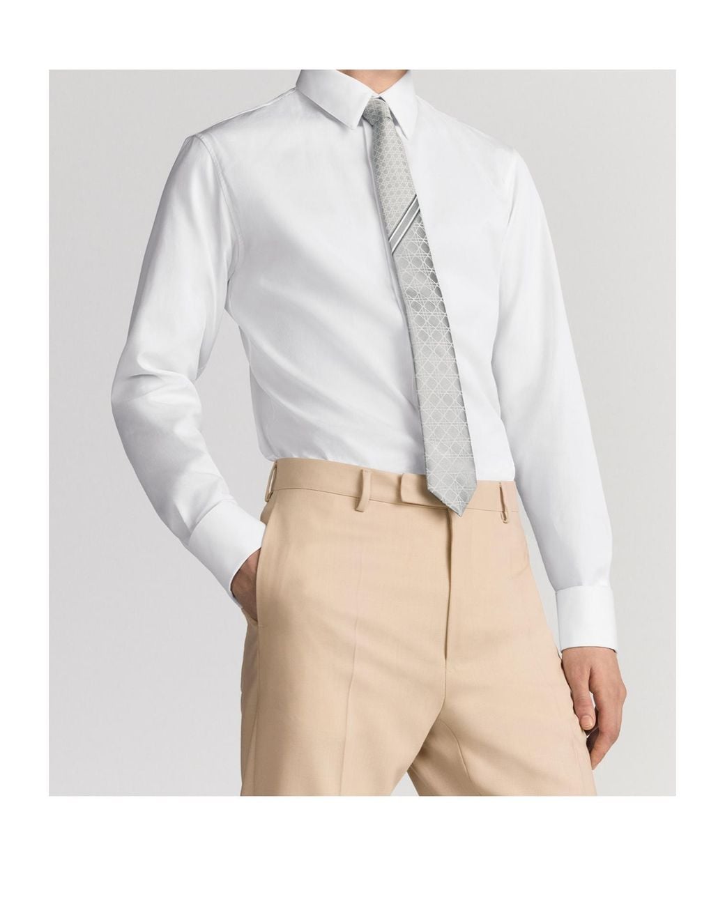Dior White Shirt With French Cuffs for men