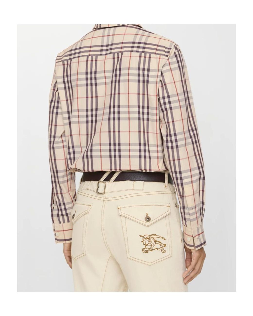 Burberry Pink Checked Long Sleeved Shirt