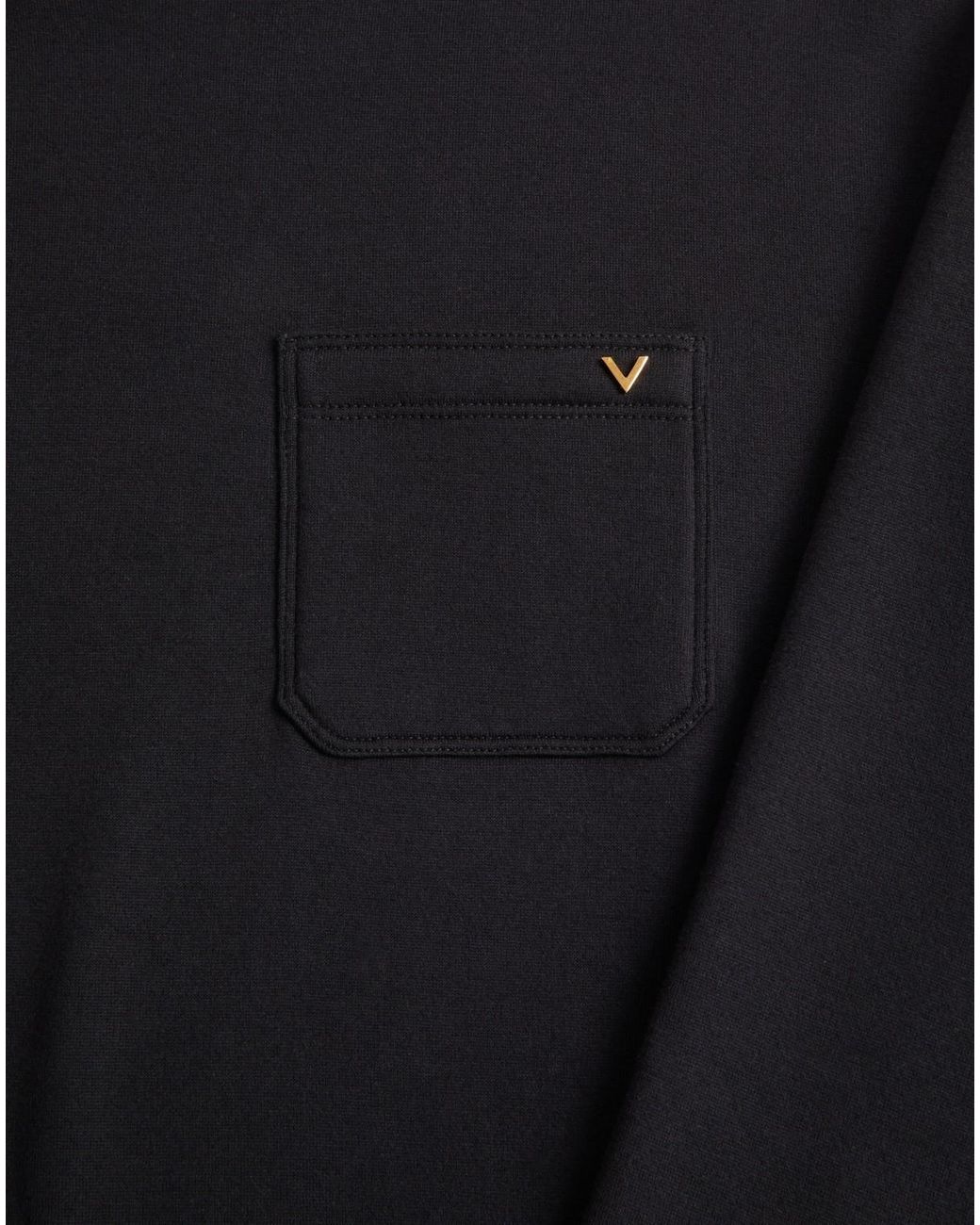 Valentino Black Vgold Crewneck Sweatshirt for men