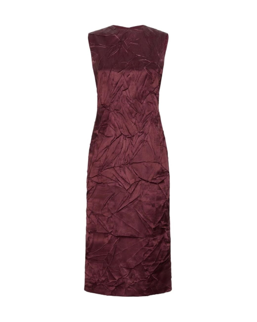 Max Mara Purple Satin Princess-Line Dress