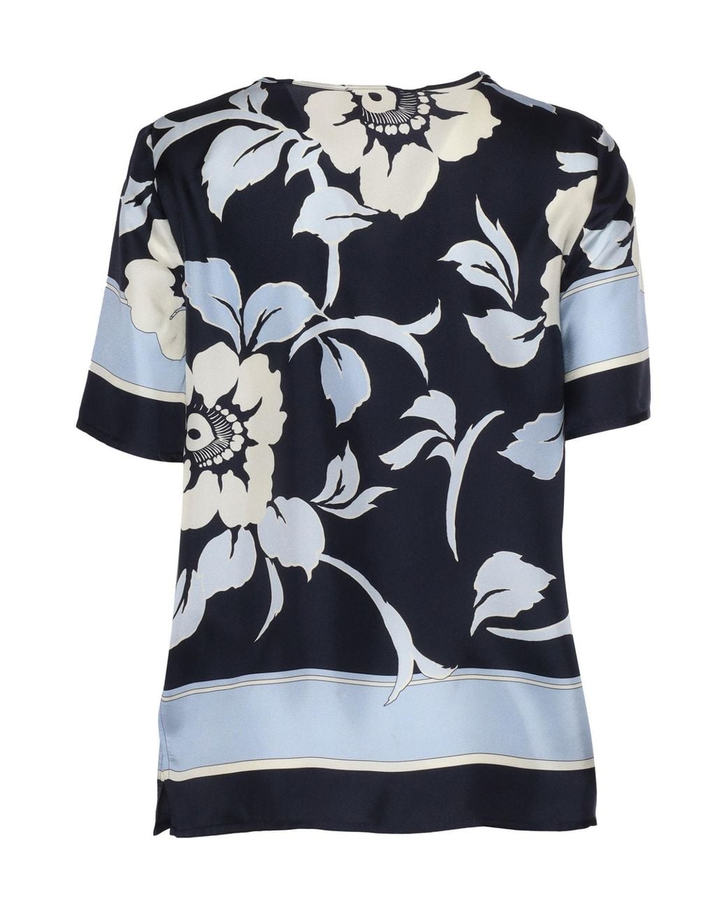 P.A.R.O.S.H. Black P.A.R.O..H. Floral Printed Satin Top