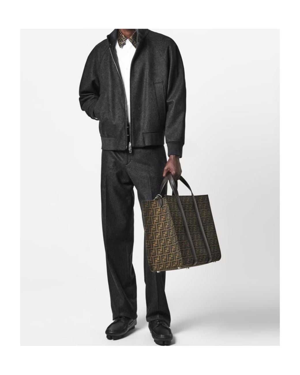 Fendi Black Zipper Jacket for men