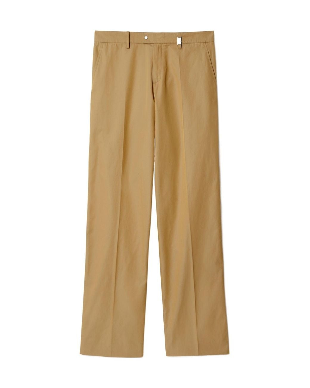 Burberry Natural Buckle-Detailed Straight-Leg Trousers for men