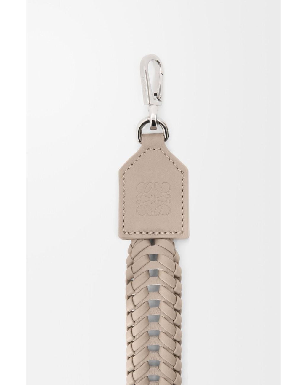Loewe White Logo Embossed Woven Bag Strap