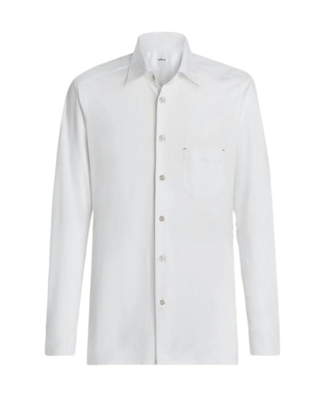 Kiton White Long Sleeve Casual Shirt for men