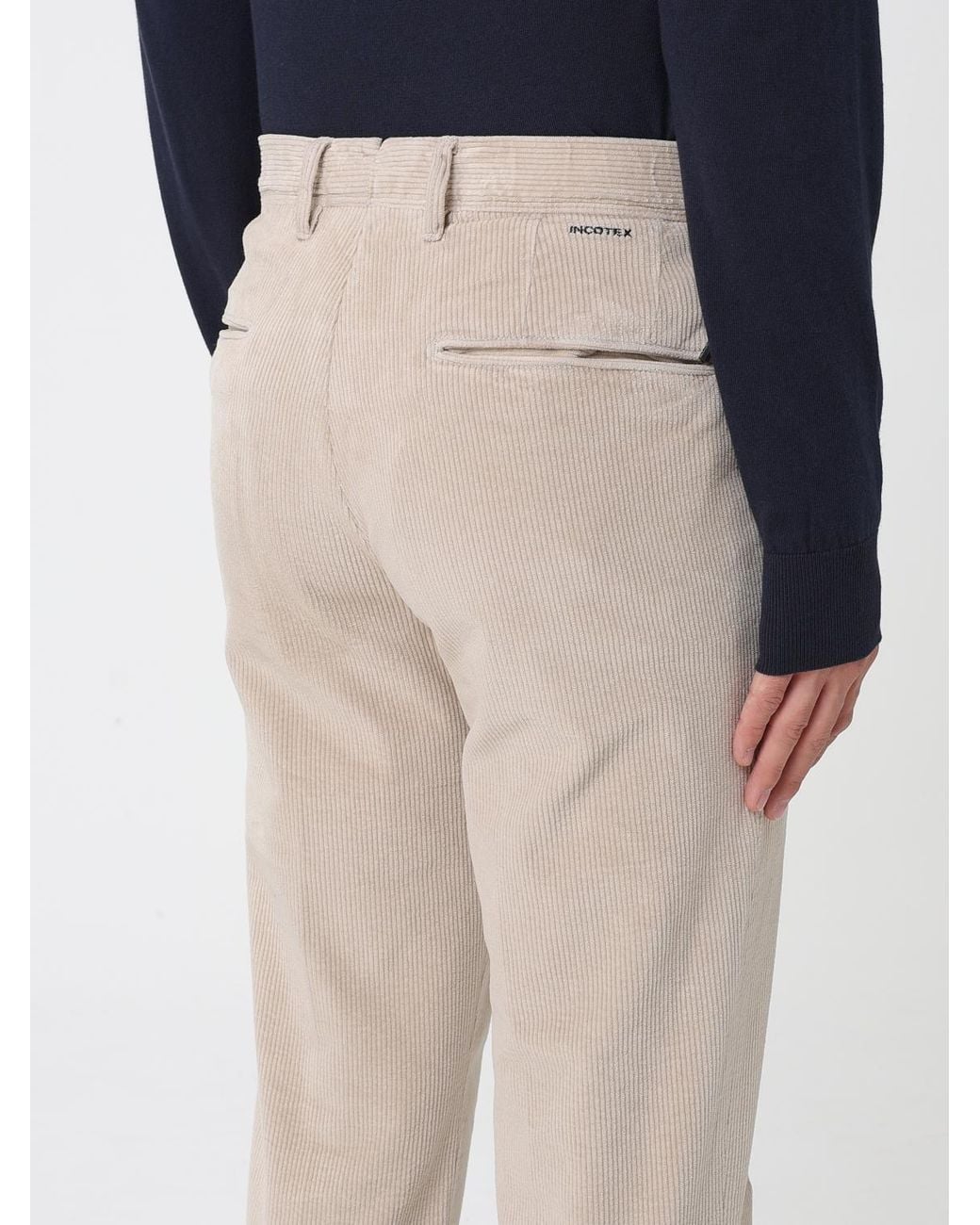 Incotex Natural Rtw Corduroy Slim Pants for men