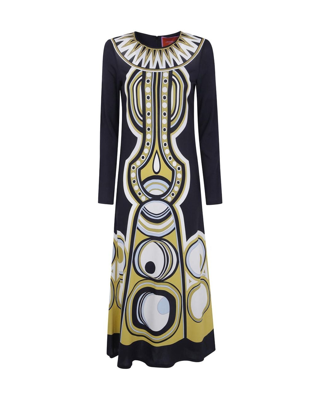 LaDoubleJ Black Long-Sleeved Printed Dress