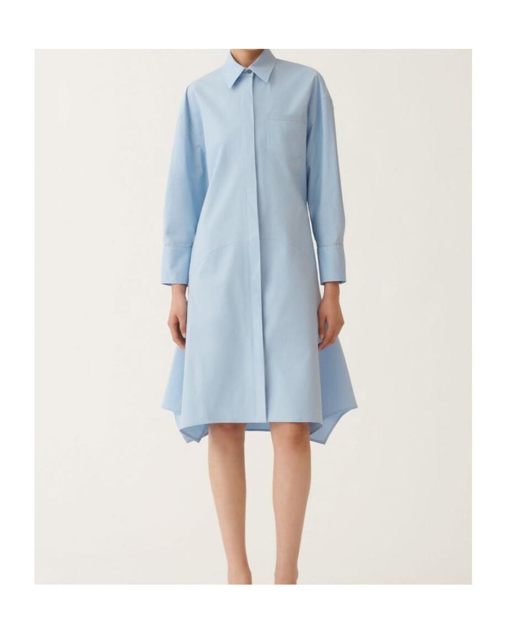 Fabiana Filippi Blue Chain-Link Detail Midi Dress
