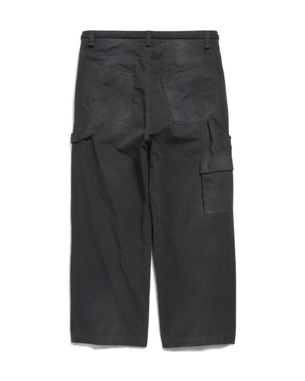 Balenciaga Gray Cropped Cargo Pants for men
