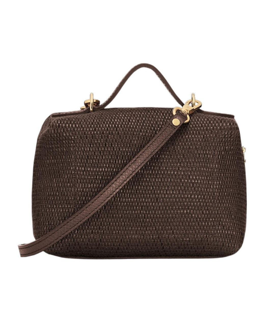 Longchamp Brown Top Handle Shoulder Bag