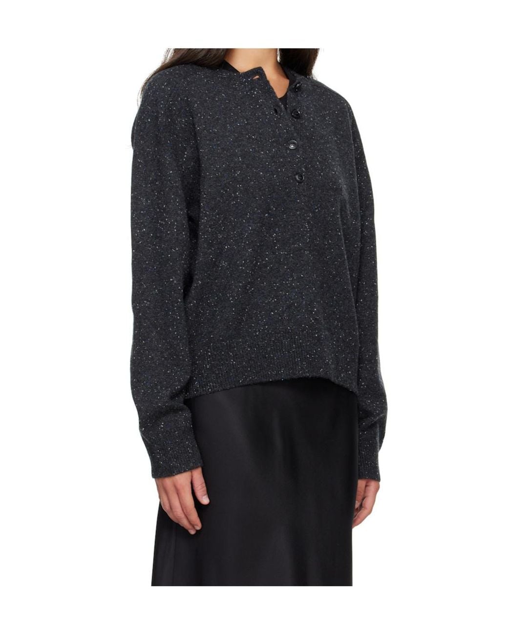 Loulou de Saison Blue Henley-Neck Sweater