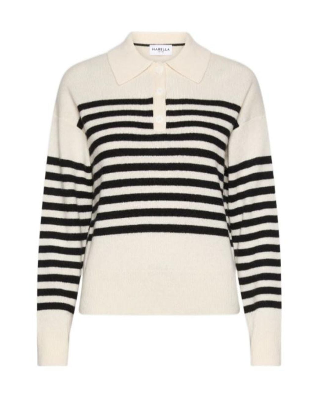 Marella White Cashmere And Wool Polo Jumper