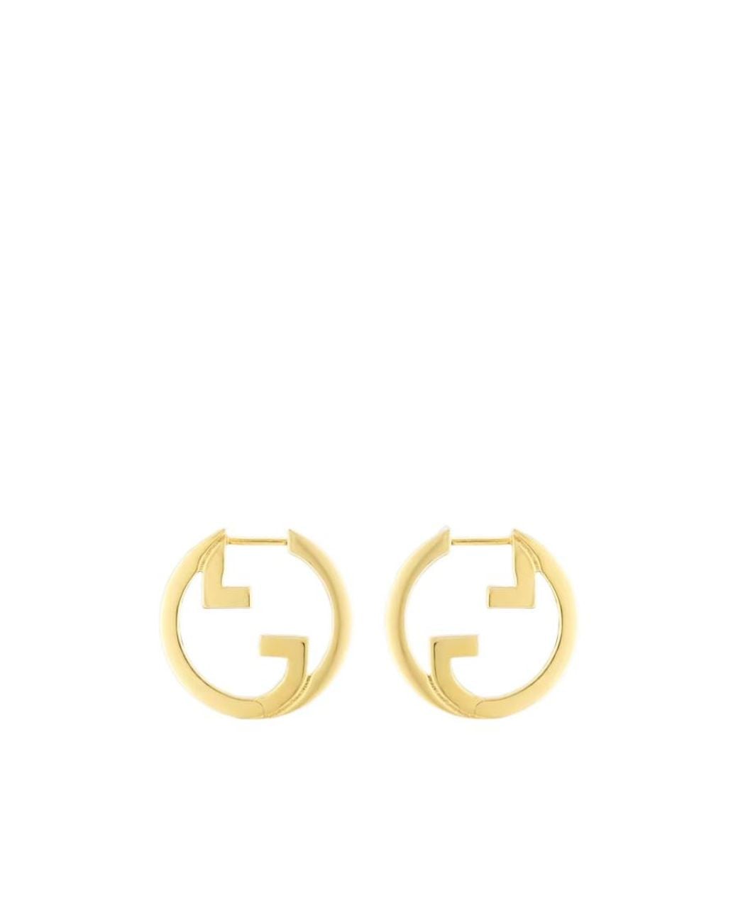 Gucci Metallic Blondie Polished Effect Hoop Earrings
