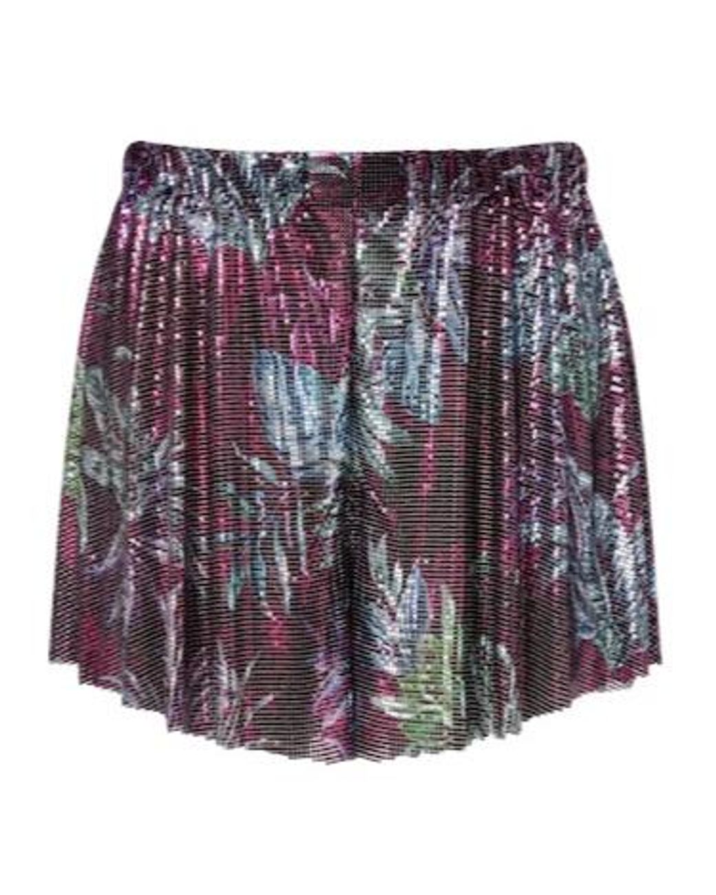 Rabanne Red Printed Chainmail Shorts