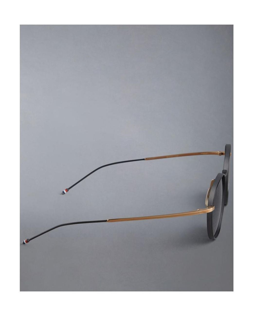 Thom Browne Blue Eyewear Round Frame Sunglasses for men