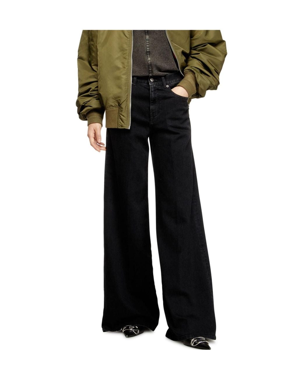 DIESEL Black 1978 D Akemi Wide Leg Jeans