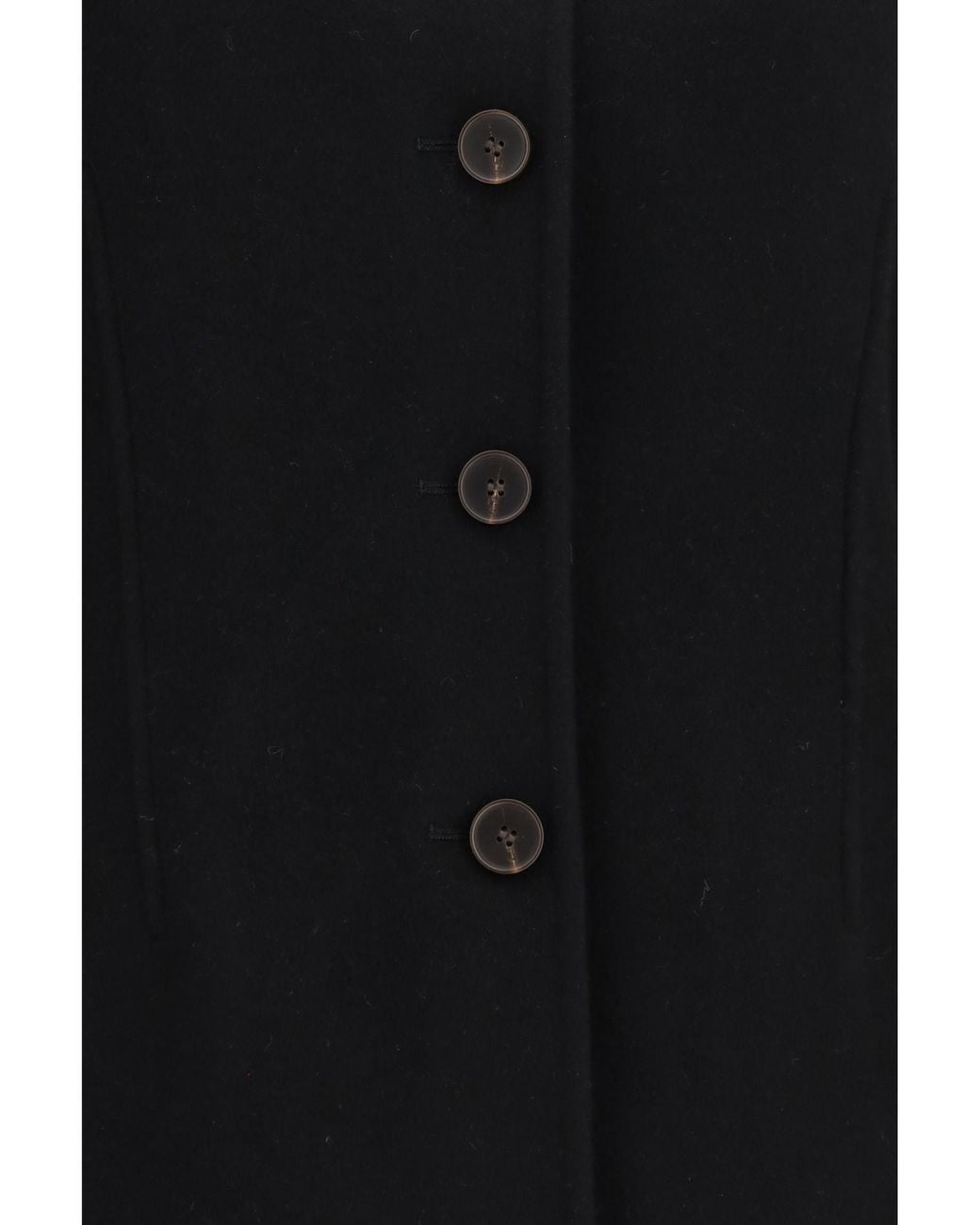 Rohe Black Double-Faced Sculptural Coat