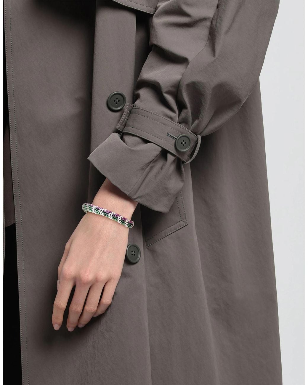 Isabel Marant Green Woven Beaded Bracelet