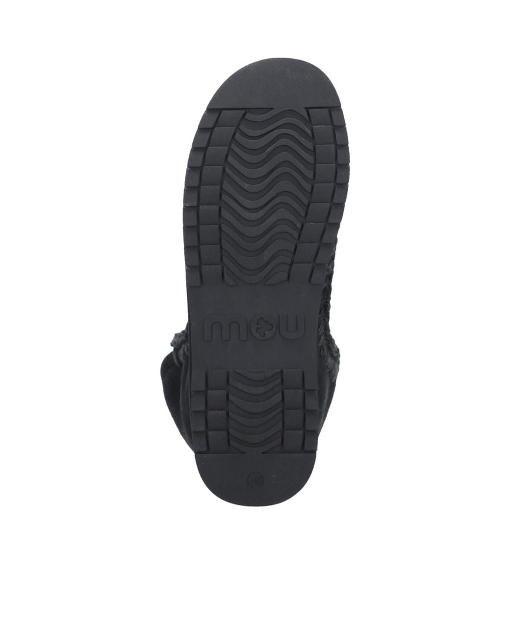 Mou Black Shearling Stitch Boots