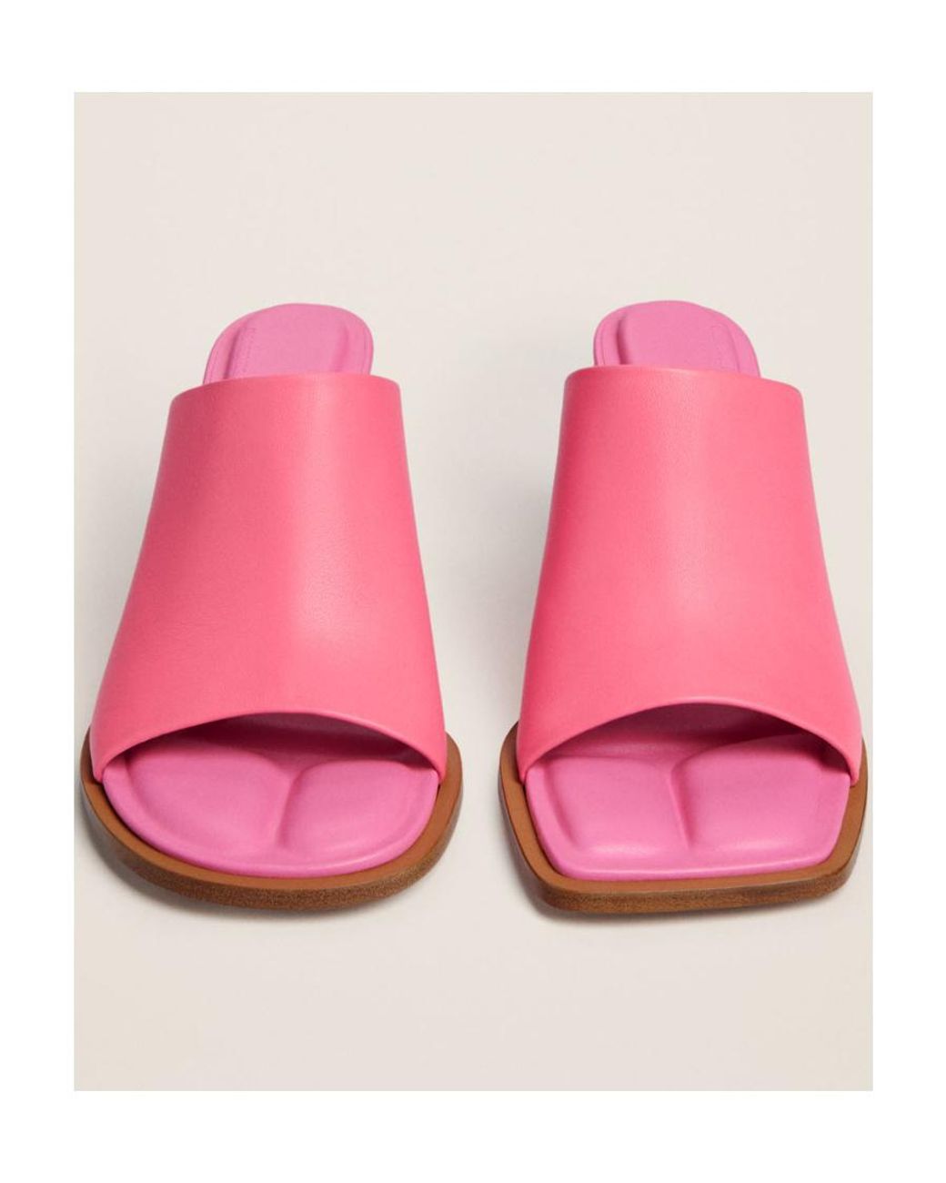 Jacquemus Pink Asymmetrical Geometric Mules