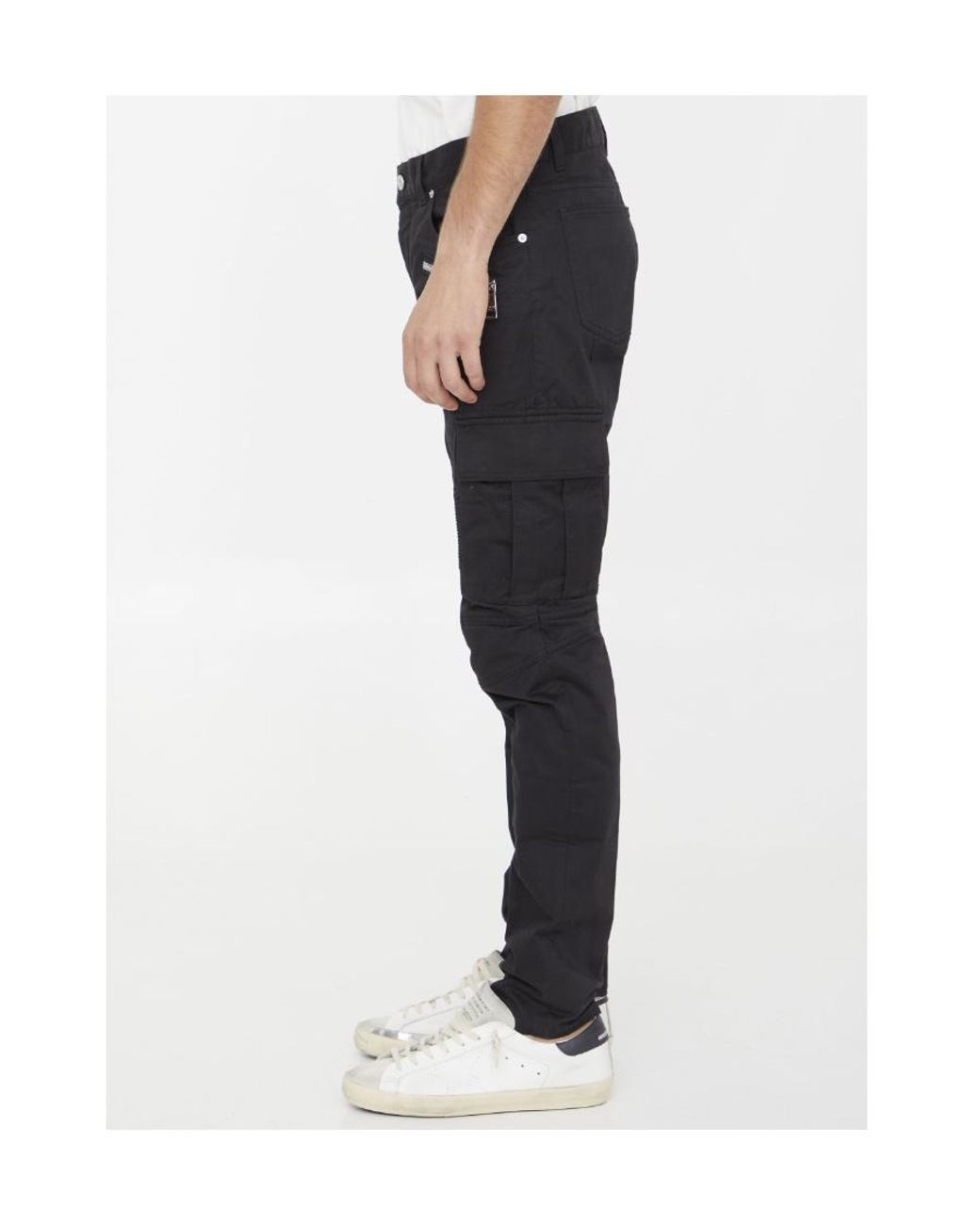 Balmain Black Zip Detailed Tapered-Leg Pants for men