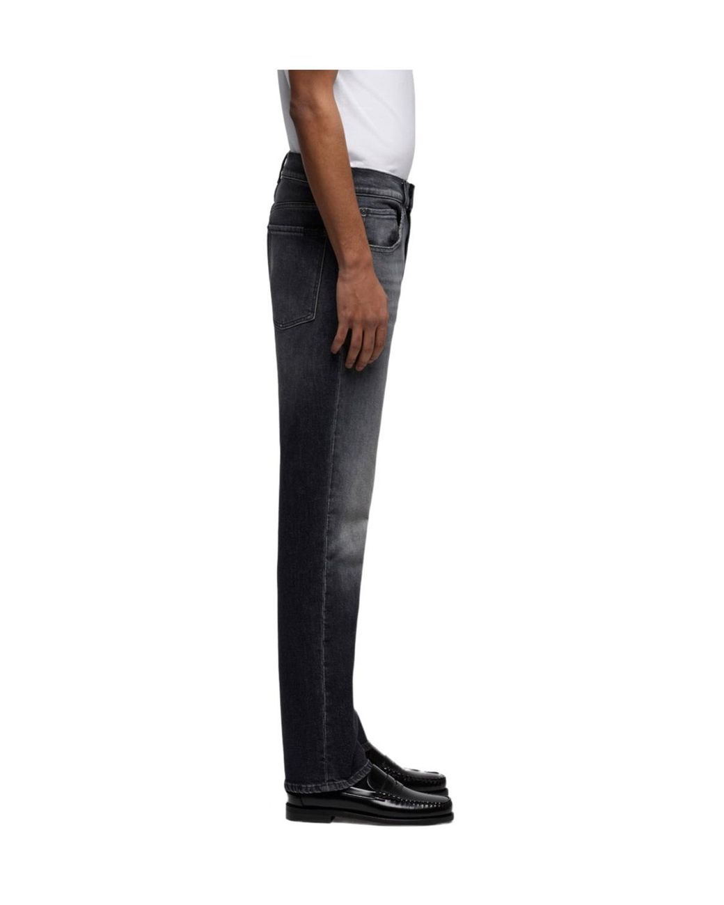 7 For All Mankind Blue Straight-Leg Jeans for men