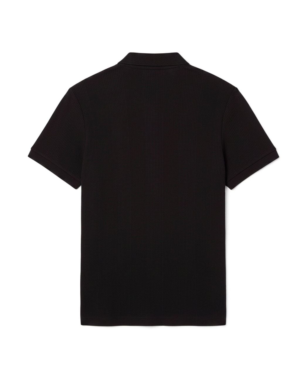 Lacoste Black Minimalist Striped Shortsleeve Polo for men