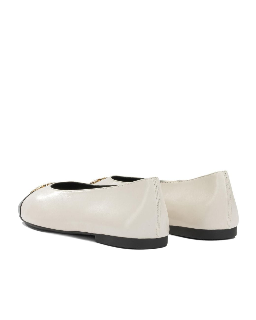 Tory Burch Multicolor Charlie Logo-Plaque Ballet Flats