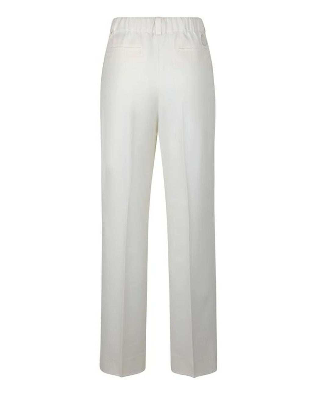 Moncler White Drawstring Tailored Trousers