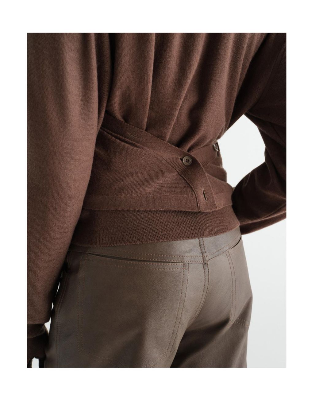Lemaire Brown Trompe-Lœil Cardigan