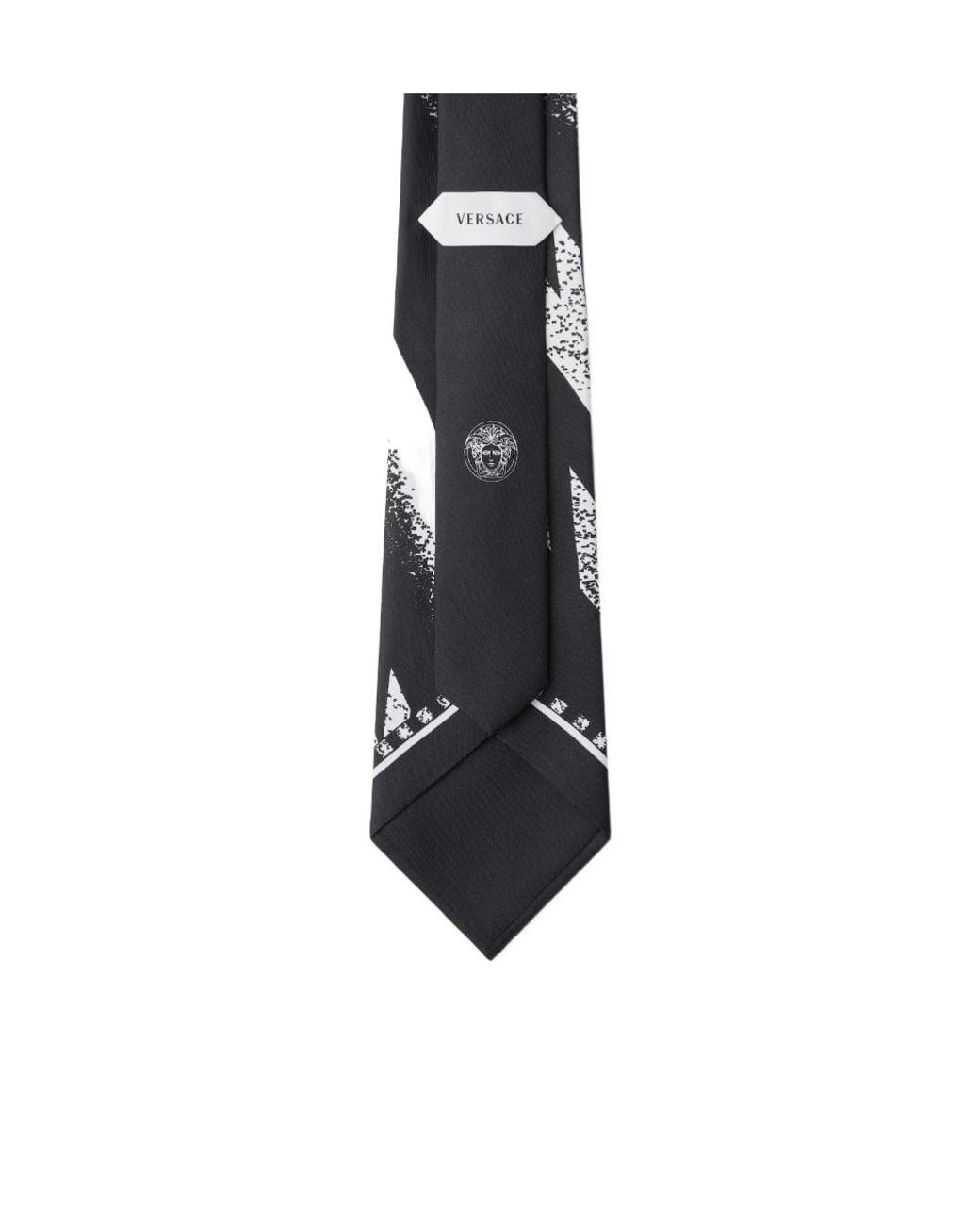 Versace White Formula 6 Printed Tie for men