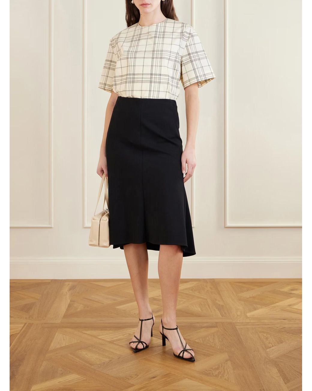 Jil Sander White Plaid T-Shirt