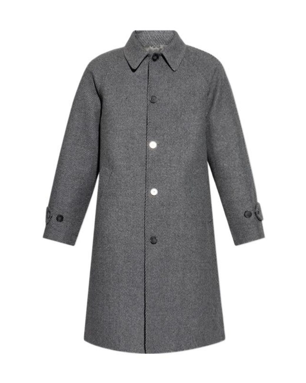 Officine Generale Gray Officine Générale Classic Button-Up Coat for men