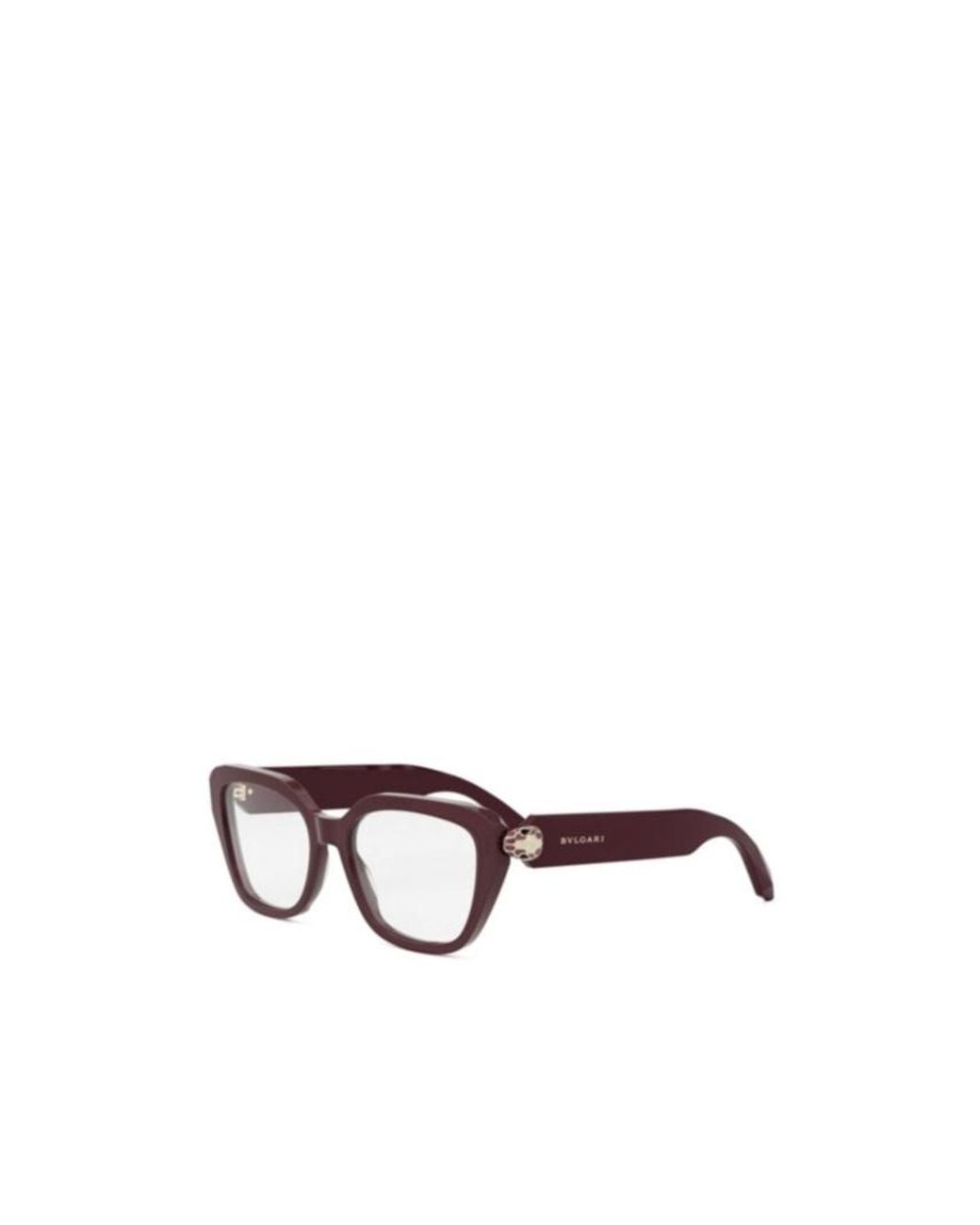 BVLGARI White Bulgari Cat-Eye Frame Glasses