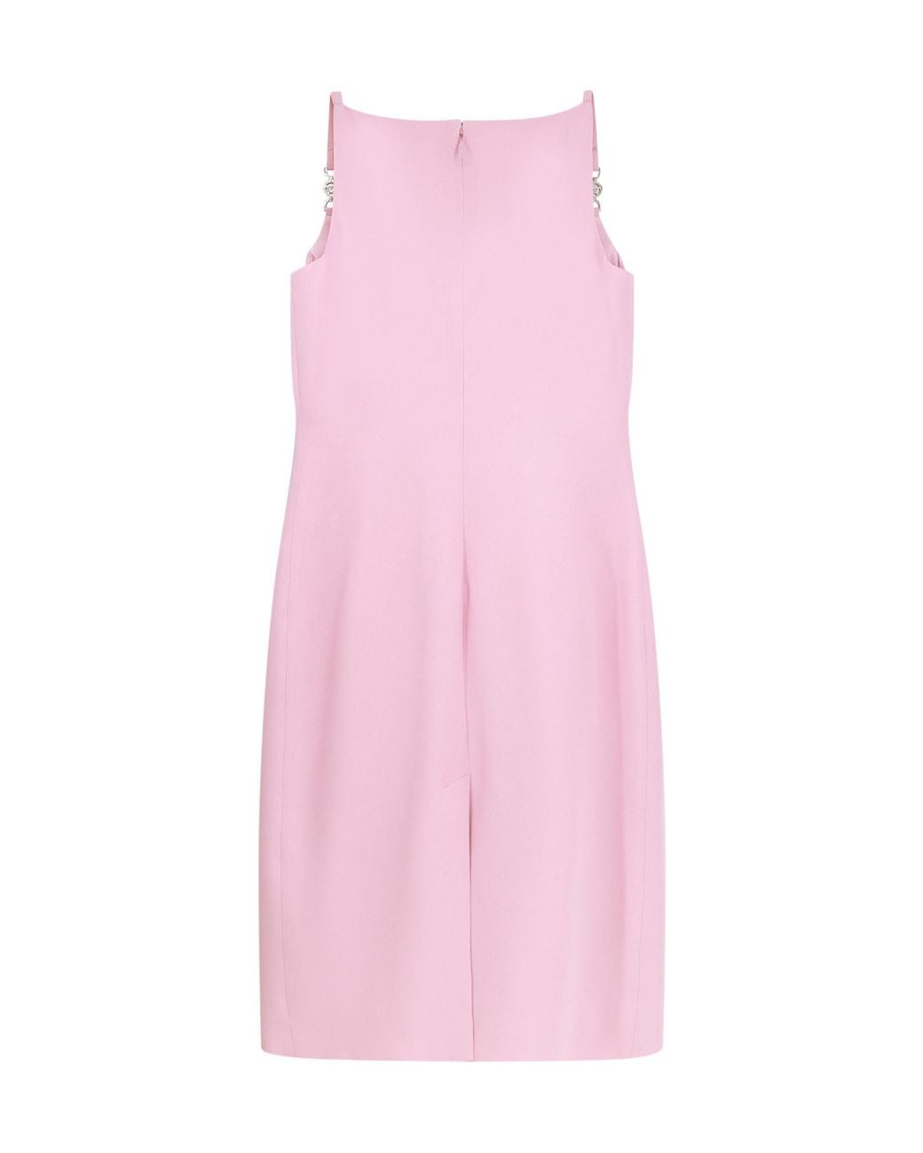 Versace Pink Sleeveless Crepe Midi Dress