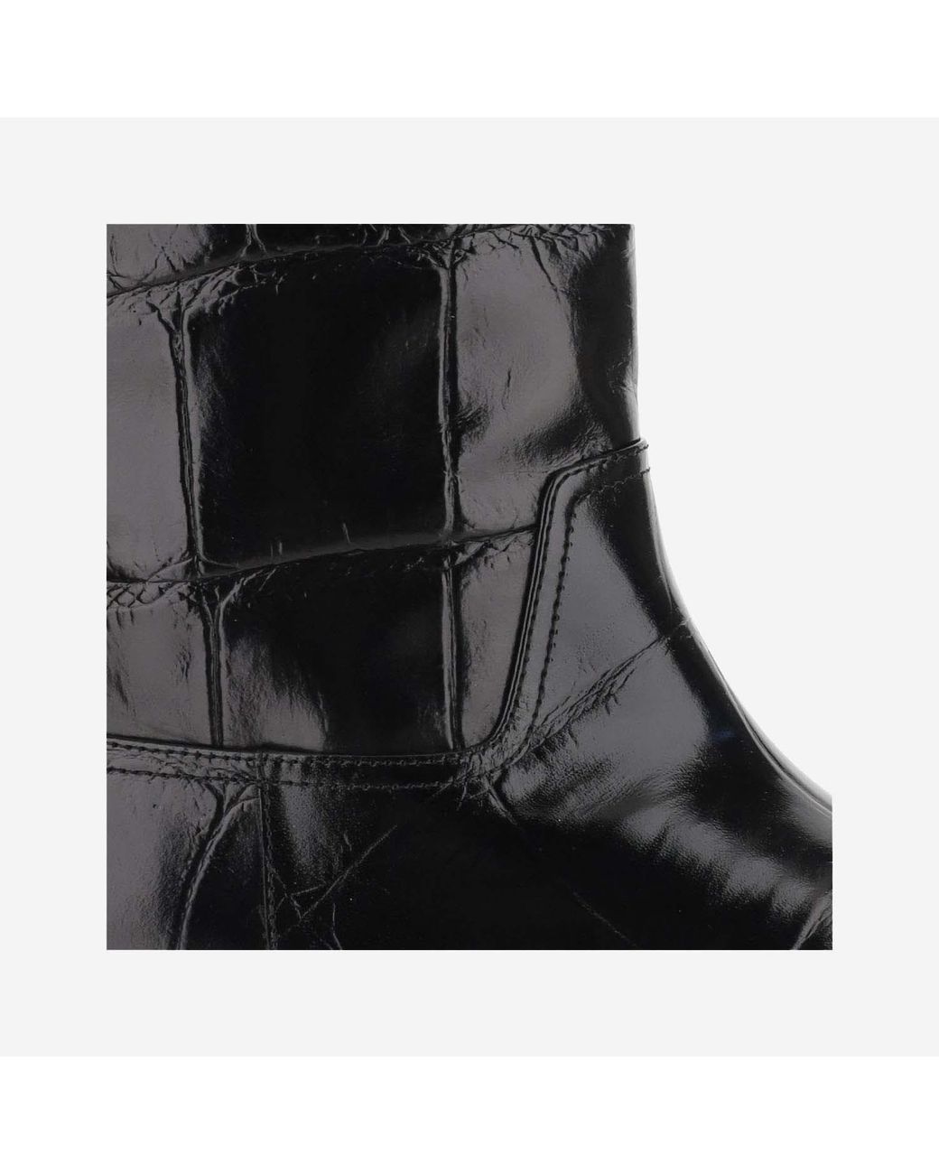 Paris Texas Black Bettina Embossed Knee-High Boots