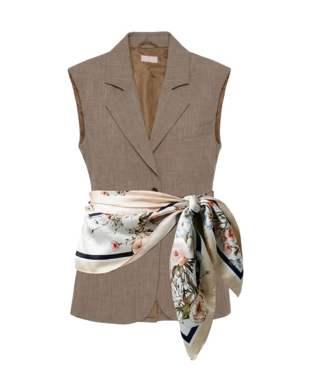 Liu Jo Gray Single-Breasted Vest