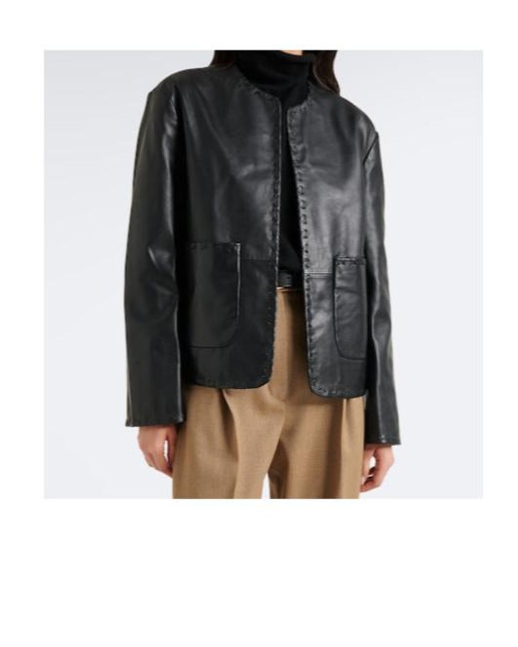 Rohe Black Leather Jacket