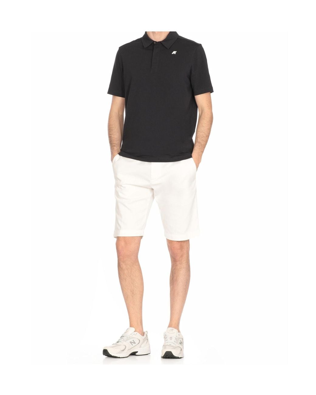 K-Way Black Vincelle Light Stretch Jersey Polo Shirt for men