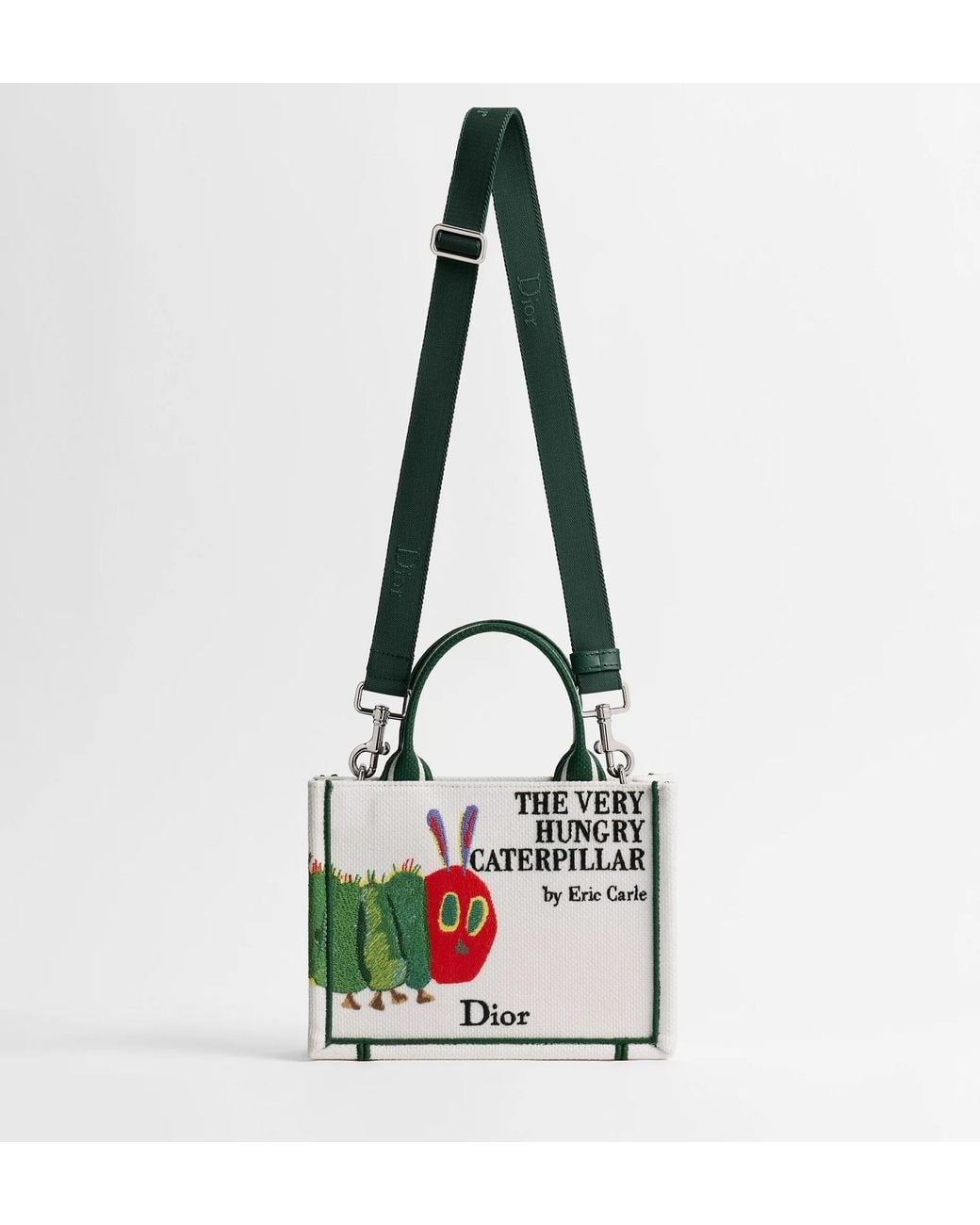 Dior White Mini Book Tote With Strap