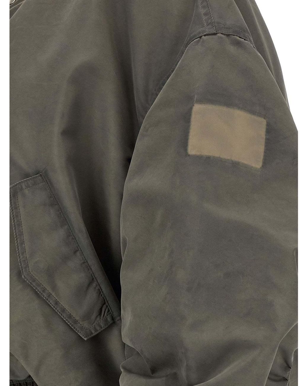 Rick Owens Multicolor Secchia Flight Cropped Ruched-Sleeve Bomber Jacket for men