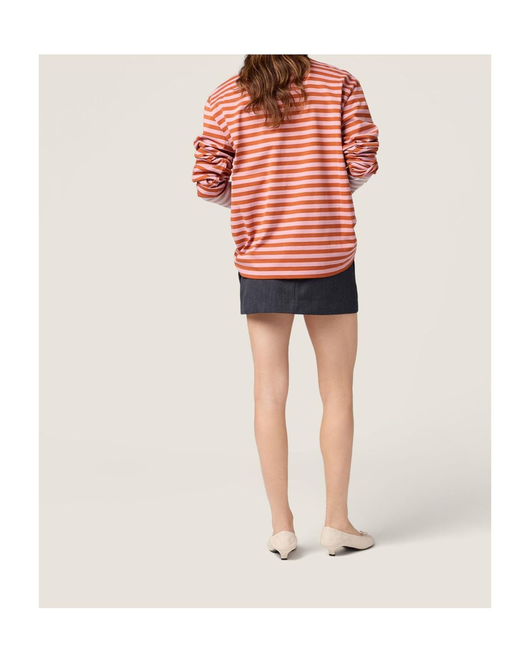 Miu Miu Orange Jersey T-Shirt