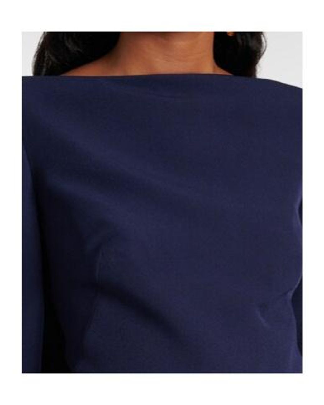 Safiyaa Blue Ginevra Caped Crepe Gown