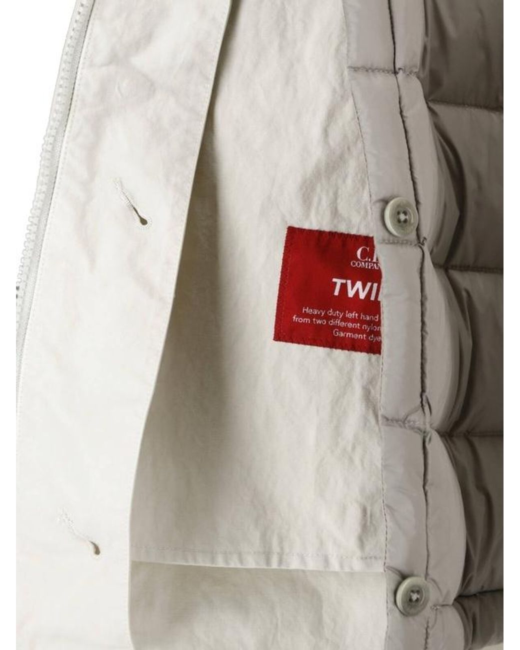 C P Company Natural Goggle-Detail Drawstringd Jacket for men